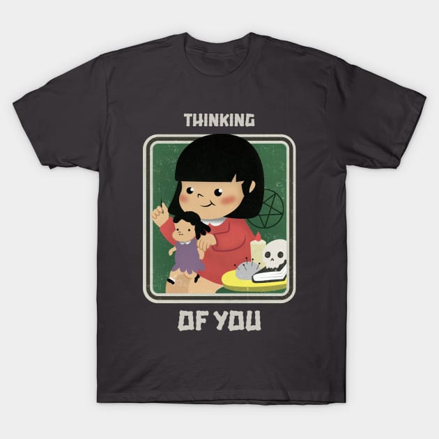 Cute Retro "Thinking Of You" Parody T-Shirt by TOXiK TWINS